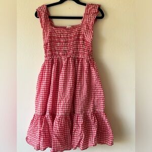 Girls gingham smock dress JCrew Crewcuts size 7